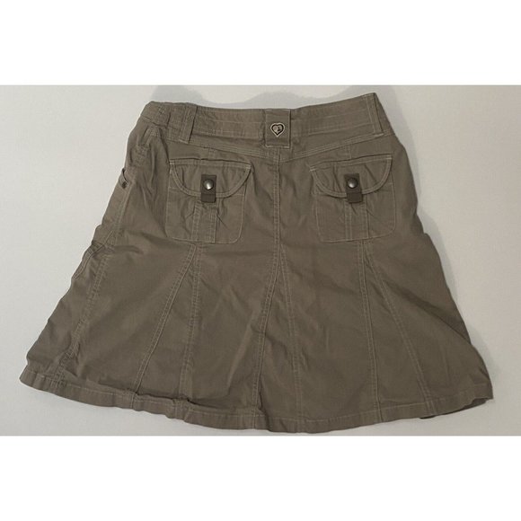 Kuhl Women's Size 2 Light Khaki Vintage Patina Dye Unlined Skirt Waist 28" - Picture 5 of 12